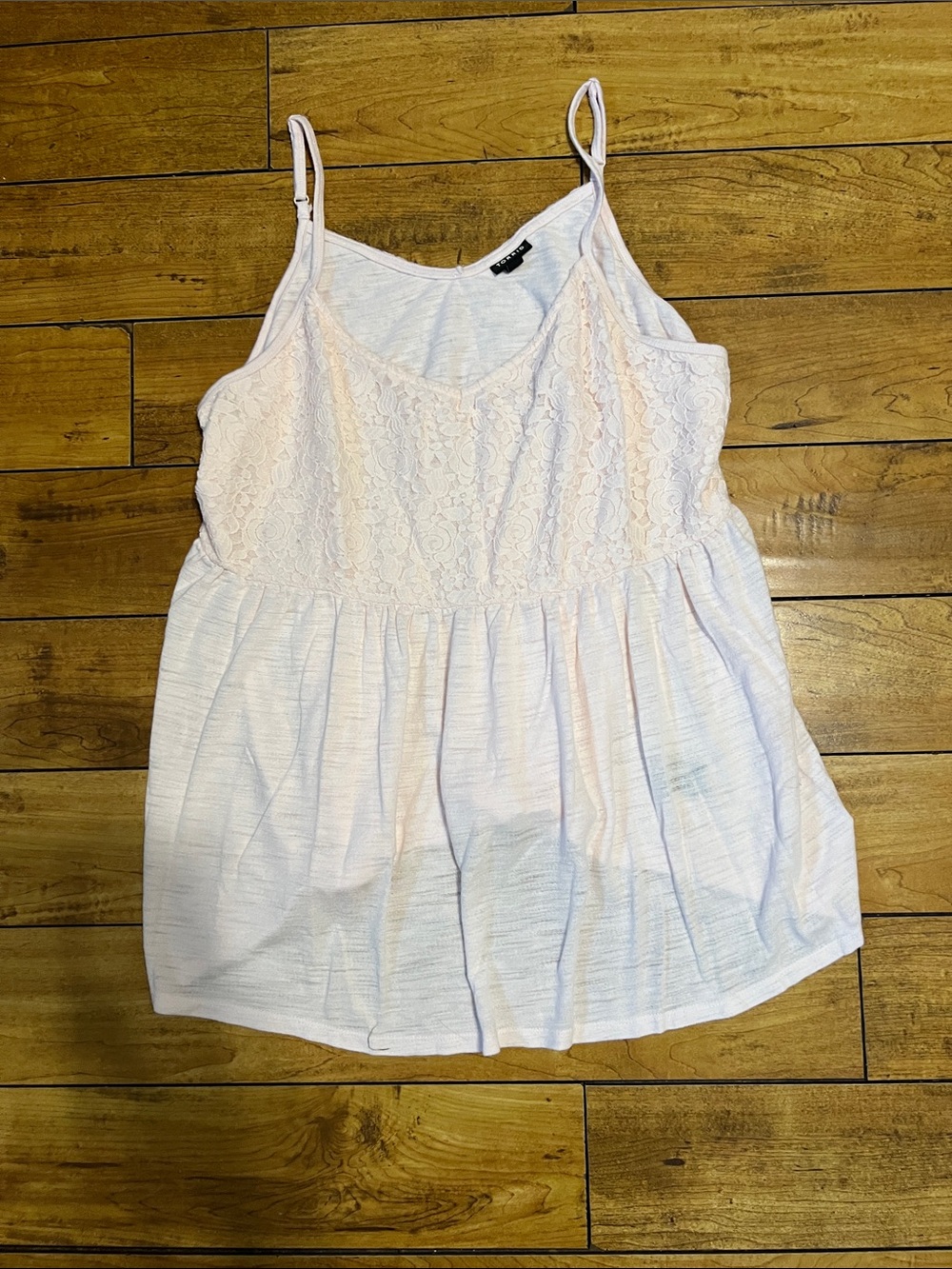 Torrid Light Pink babydoll Lace Cami tank